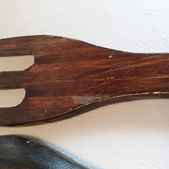 Hand Made Wood Salad Utensils - Picture 10 of 11